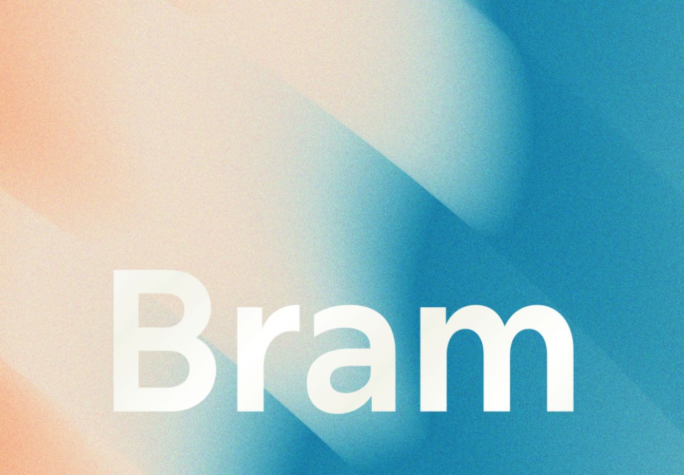 Stoer geboortekaartje kleurverloop Bram