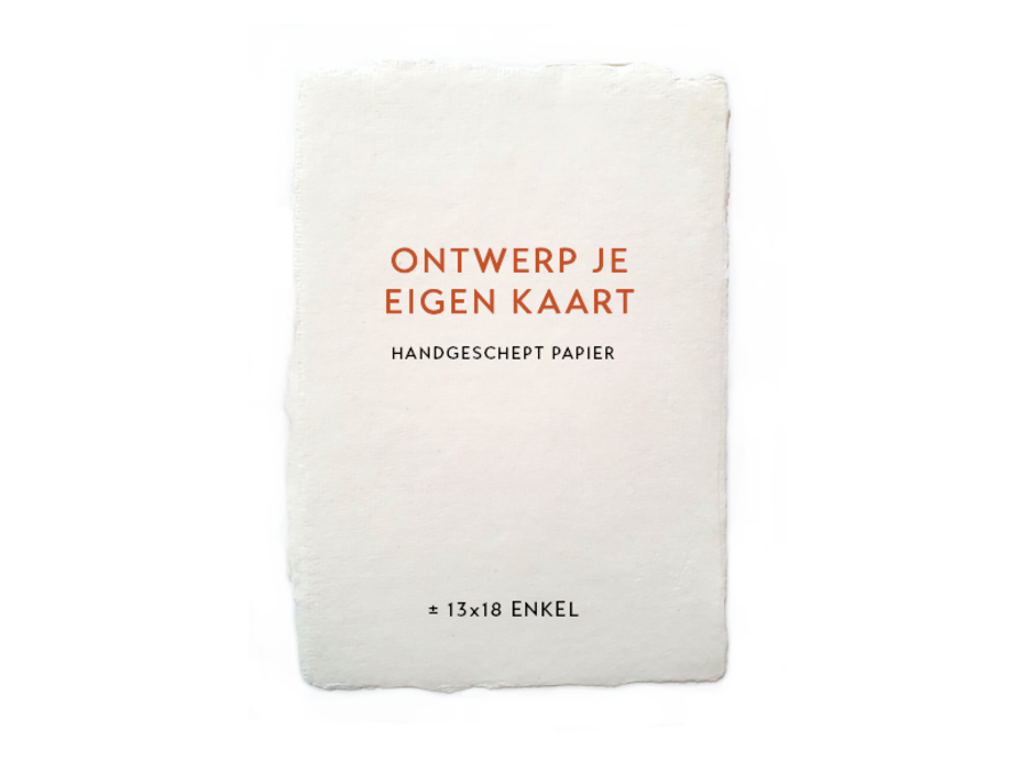 Maak je eigen ontwerp geschept papier - 13x18