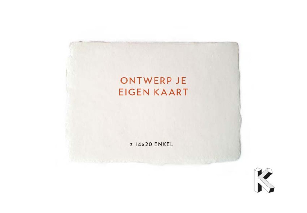 Maak je eigen ontwerp op handgeschept papier ±20x14