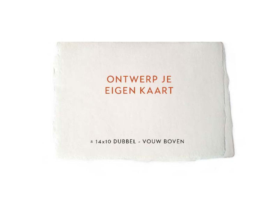 Maak je eigen ontwerp - dubbel 14x10 vouw boven