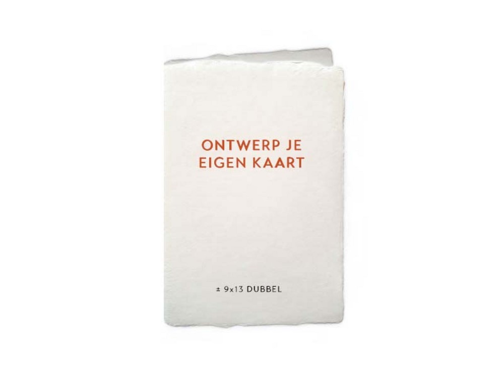 Maak je eigen ontwerp op handgeschept papier - 9x13 dubbel