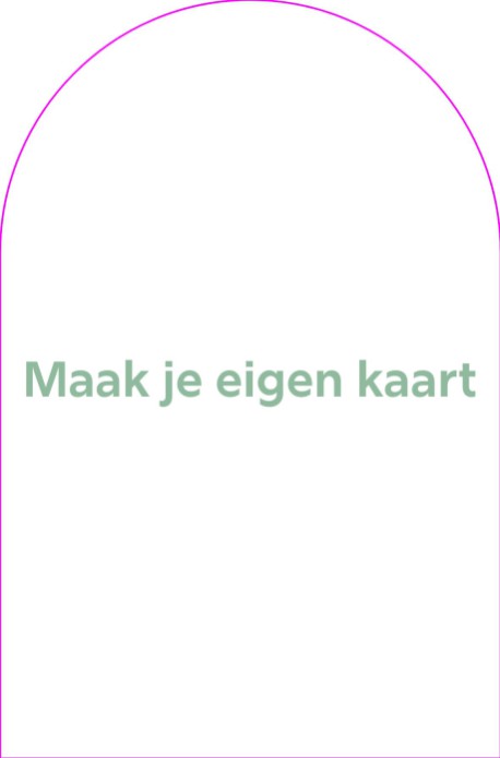 Boogvorm kaartje 10x15 enkel