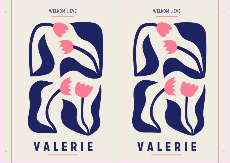 Geboortebord moderne kleurrijke bloemen