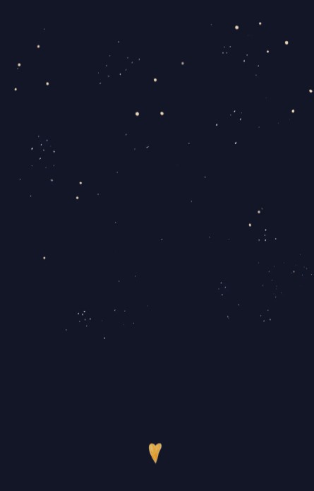 Geboortekaartje Doris met lampion en sterren