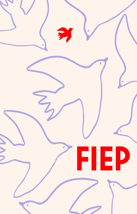 Geboortekaartje Fiep – Vrolijk kaartje met moderne vogellijntekeningen