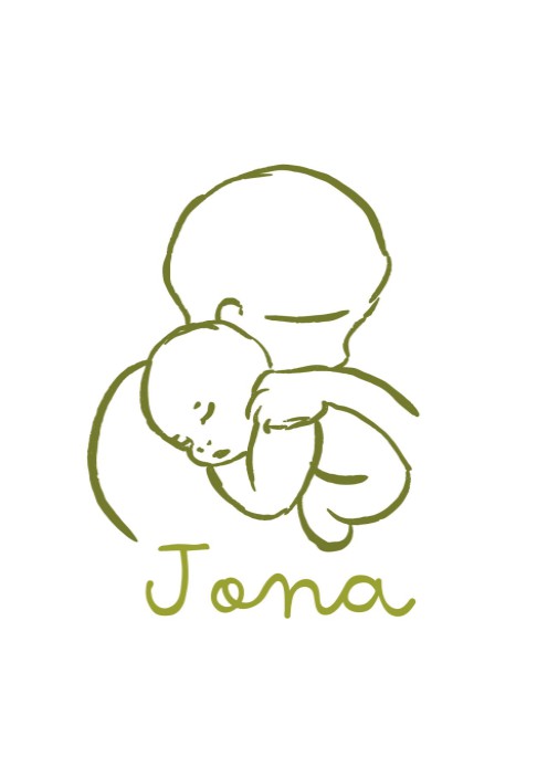 Geboortekaartje illustraties lijntekening grote broer Jona