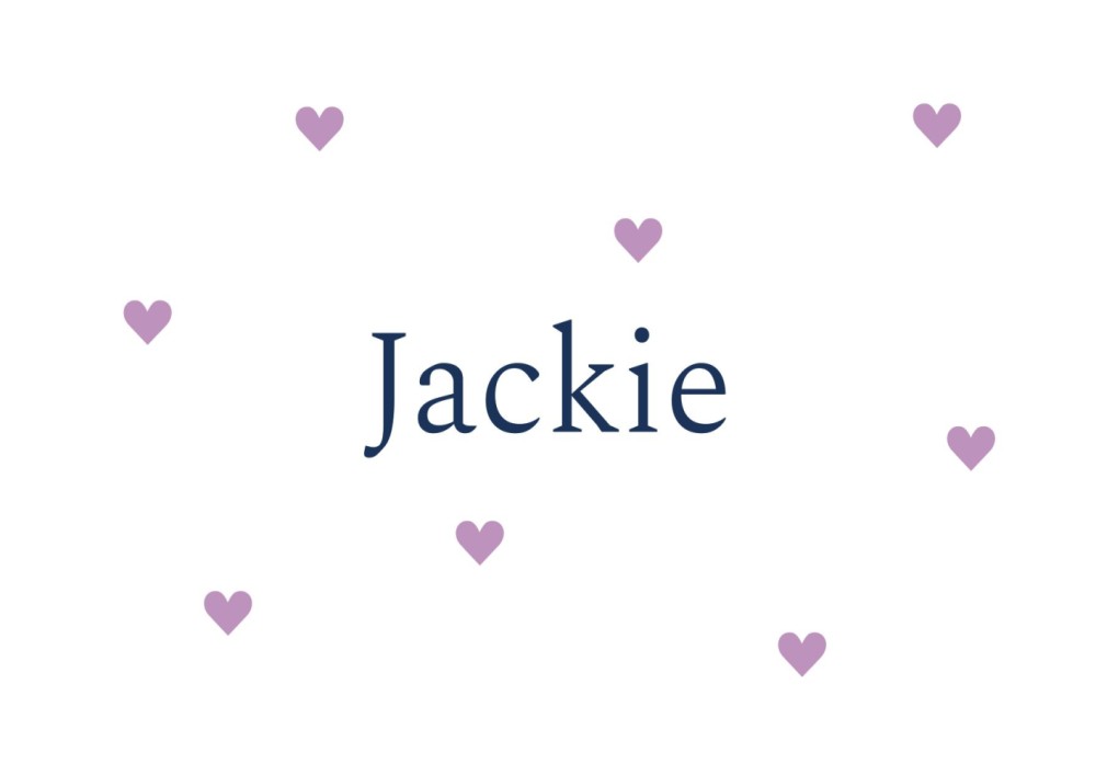 Geboortekaartje meisje klassiek hartjes Jackie