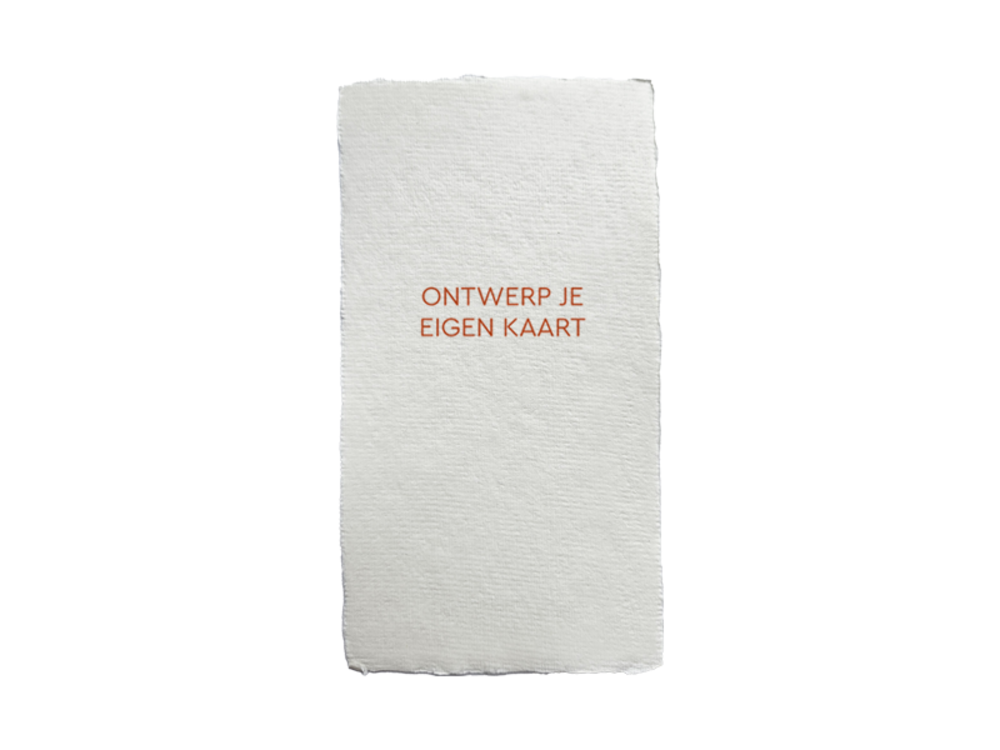 Maak je eigen ontwerp op handgeschept papier - ca. 10x21