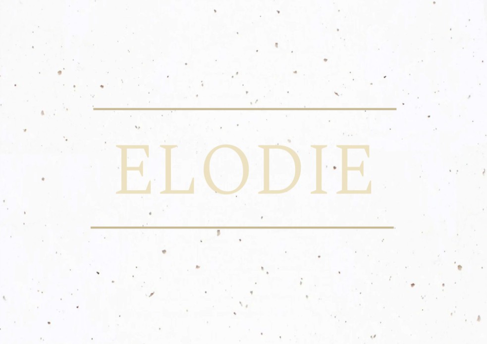 Klassiek geboortekaartje Elodie