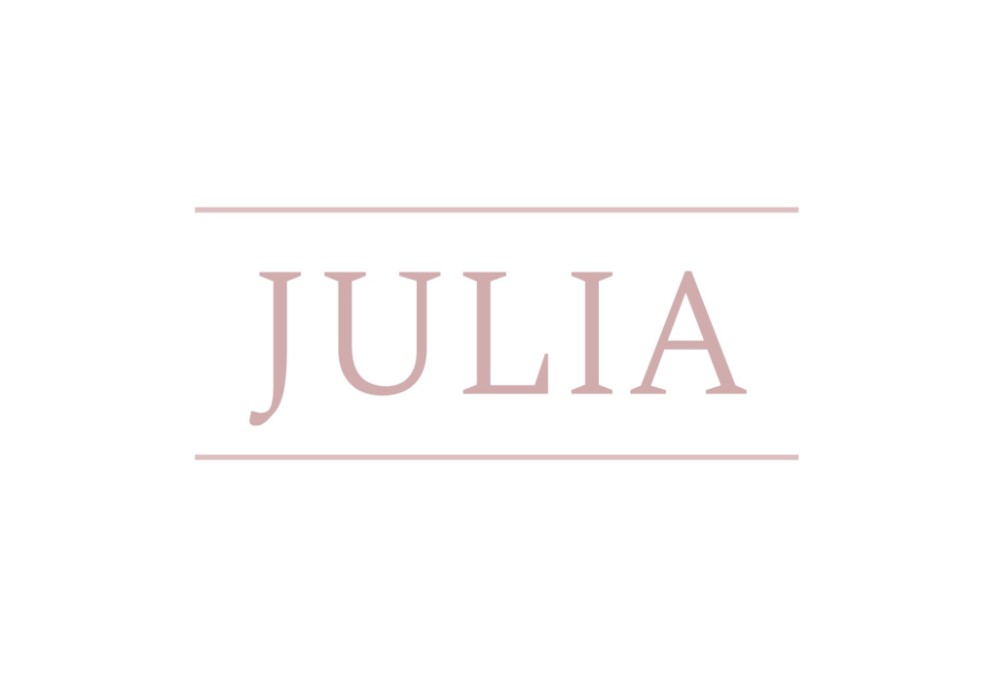 Klassiek geboortekaartje Oud Hollands papier Julia