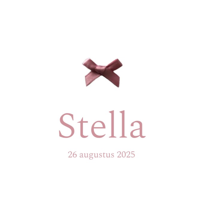 Klassiek geboortekaartje Stella