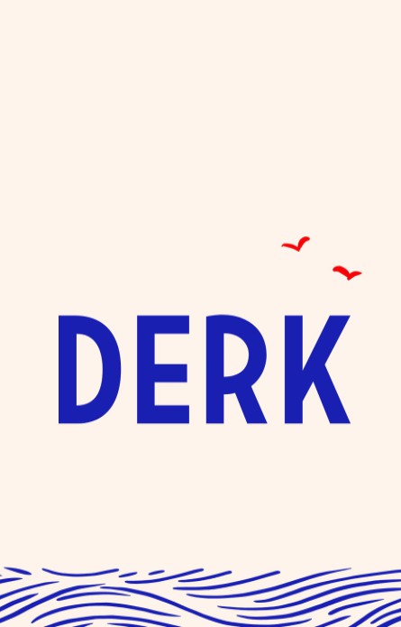 Kleurrijk geboortekaartje golven Derk