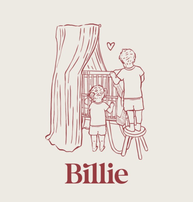 Lief kaartje met broer en zus illustratie Billie