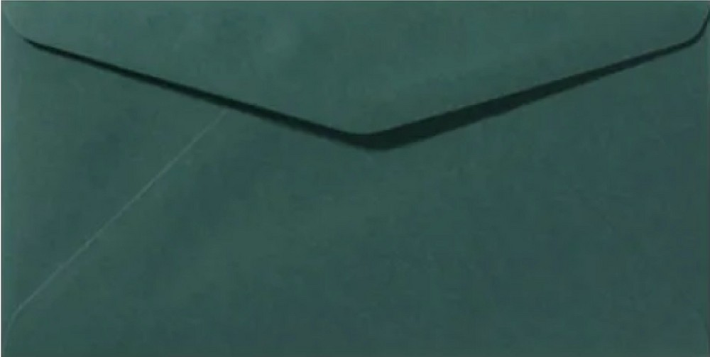 Envelop donkergroen 11x22 cm