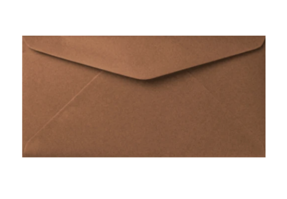 Envelop Metallic Brons langwerpig 11x22 cm