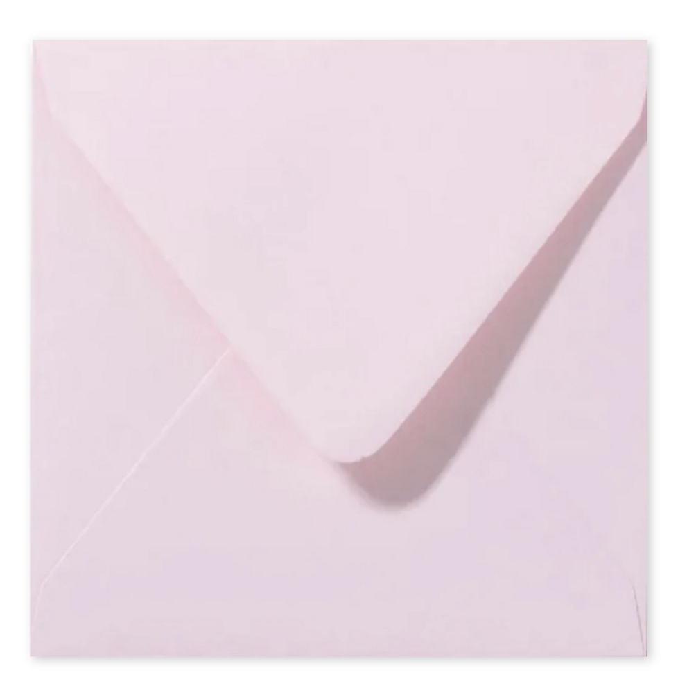 Envelop Lichtroze 14x14 cm