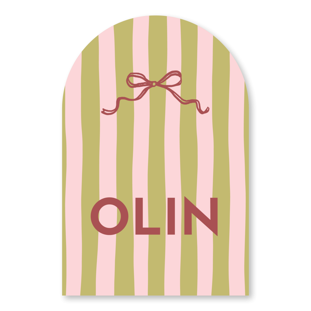Geboortekaartje vrolijke strepen Olin