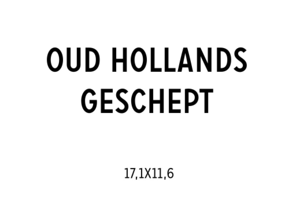 Oud Hollands | 17,1x11,6 dubbel bovenvouw liggend