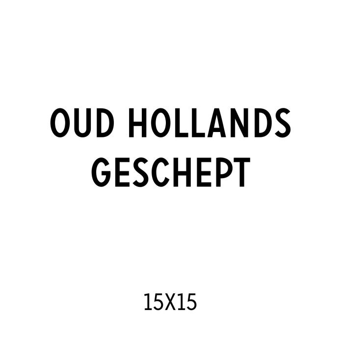 Oud Hollands geschept papier 15x15 cm | Dubbele kaart