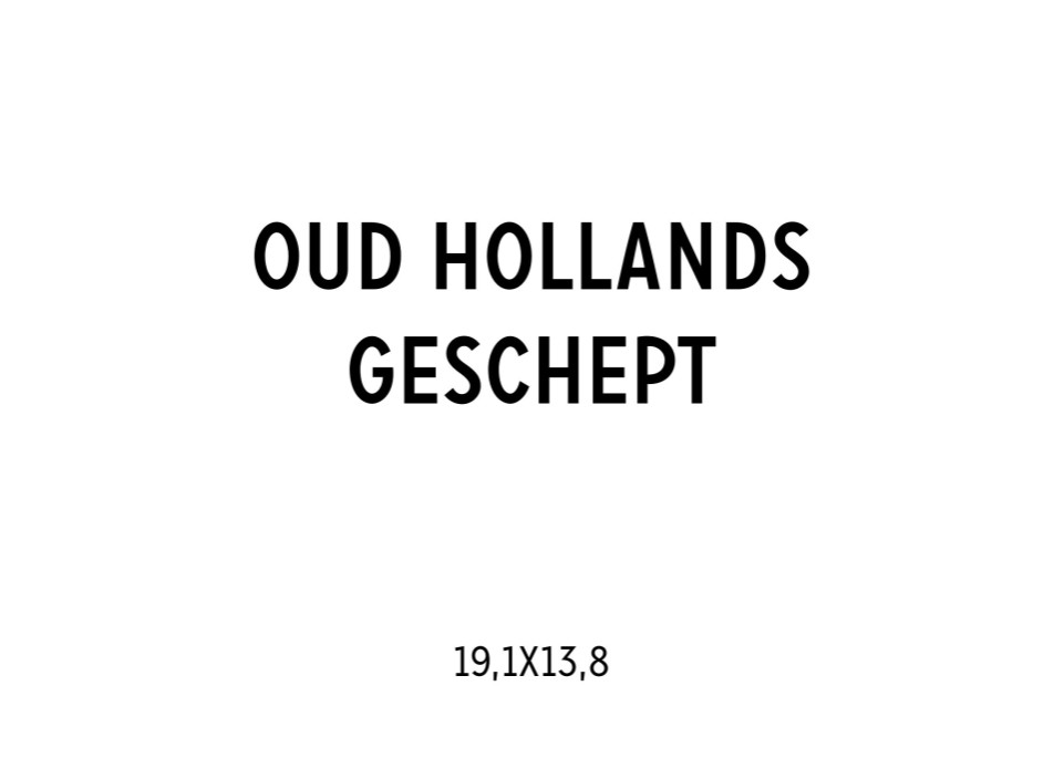 Enkele liggende kaart 19,1 x 13,8 cm op Oud Hollands papier