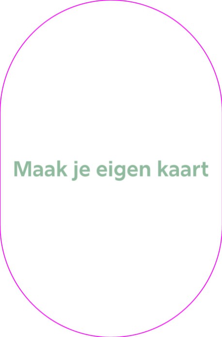 Ovaal kaartje 10x15 enkel