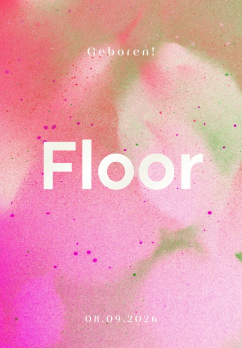 Poster met felle kleurrijke achtergrond (21x30)