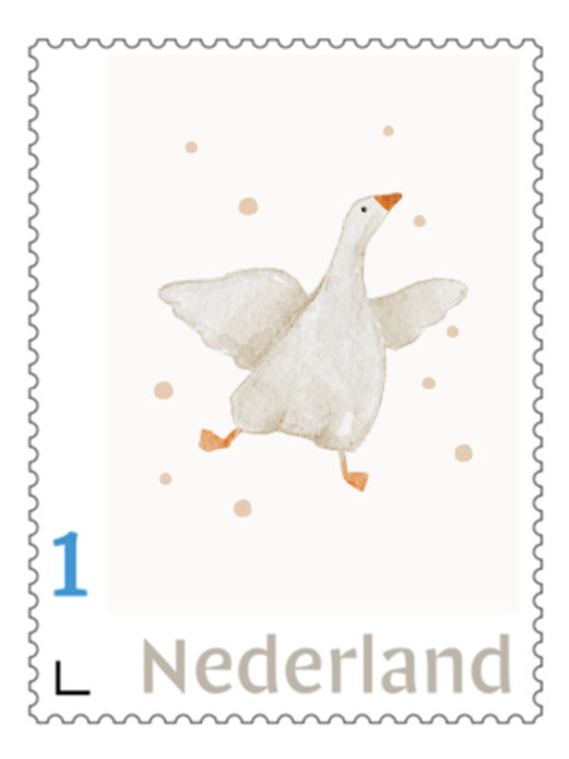 Postzegel bestand gansje