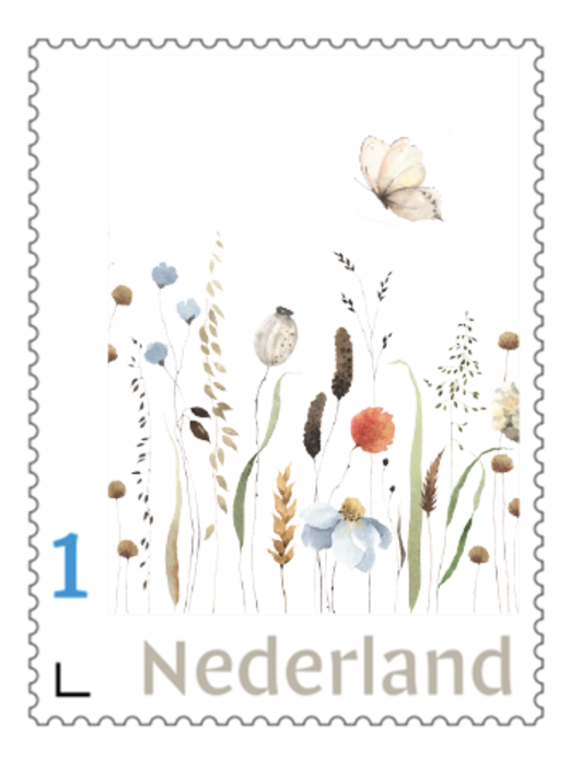 Postzegel bestand bloemen