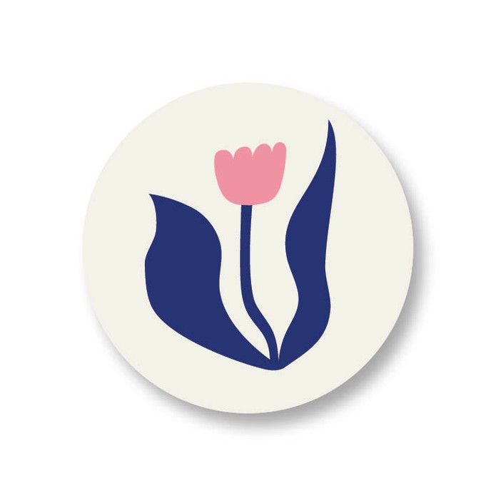 Sticker met organische vormen