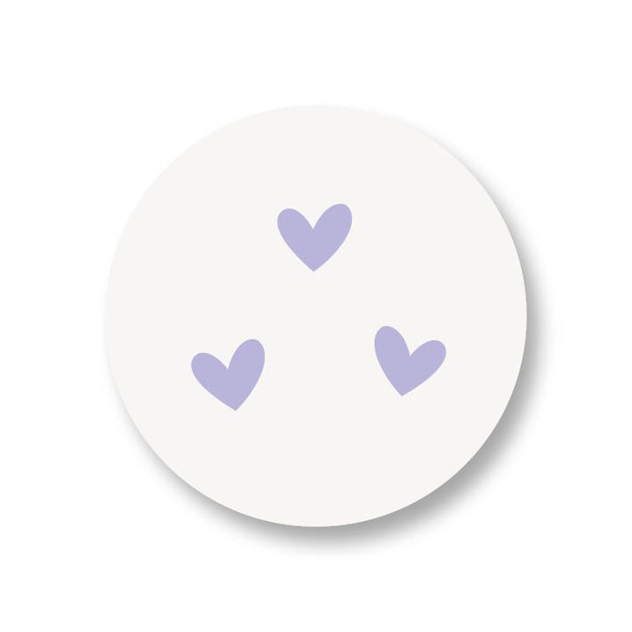 Sticker met 3 hartjes