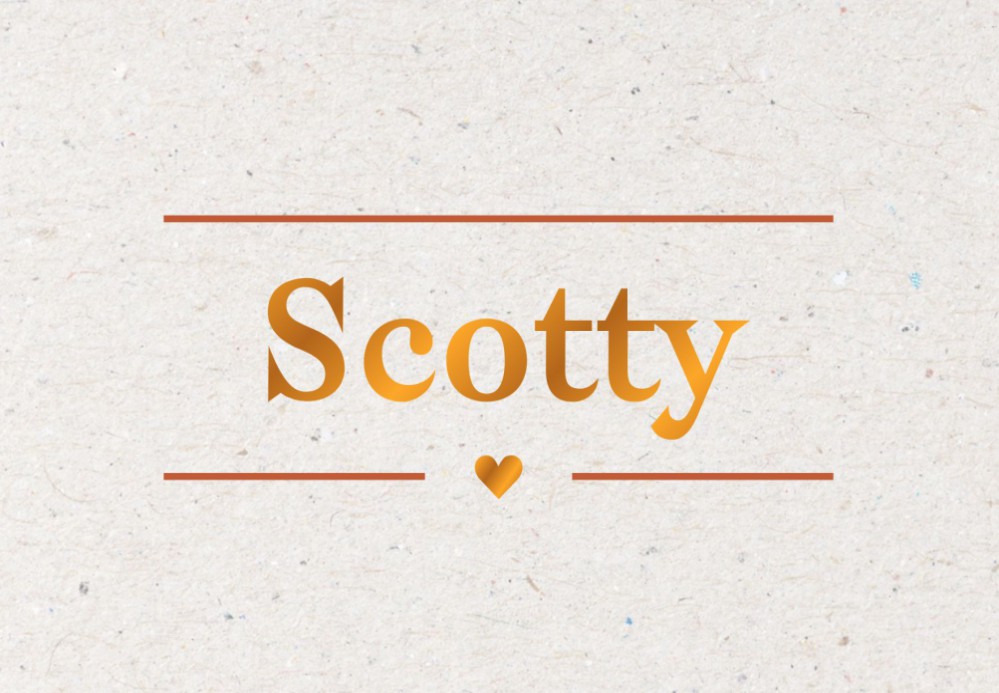 Stoer geboortekaartje Scotty