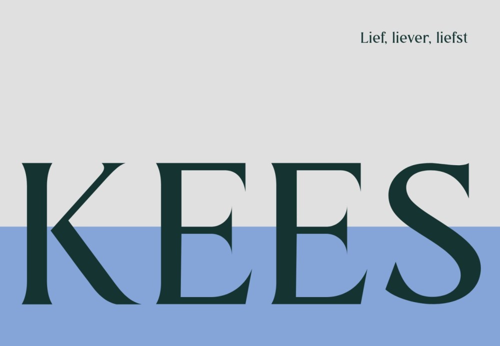 Stoer kleurrijk geboortekaartje Kees