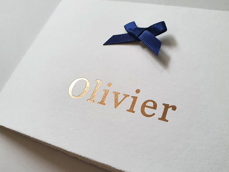 Letterpress folie - verdiept gedrukte folie - haarscherp